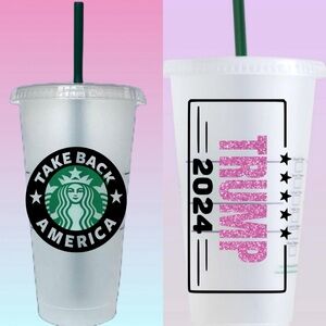 Trump 2024 custom Starbucks cold cup